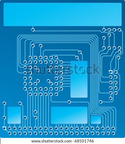 circuit board wallpaper. Blue Circuit board design