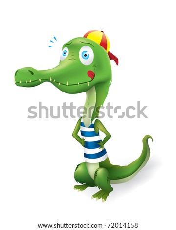 Funny Crocodile Vector - 72014158 : Shutterstock