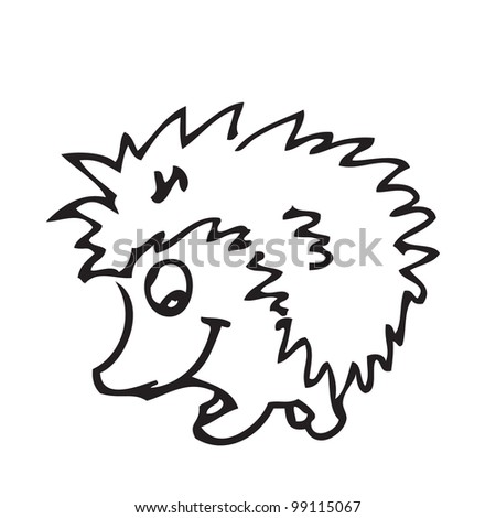 Hedgehog Cute Cartoon Stock Vector Illustration 99115067 : Shutterstock