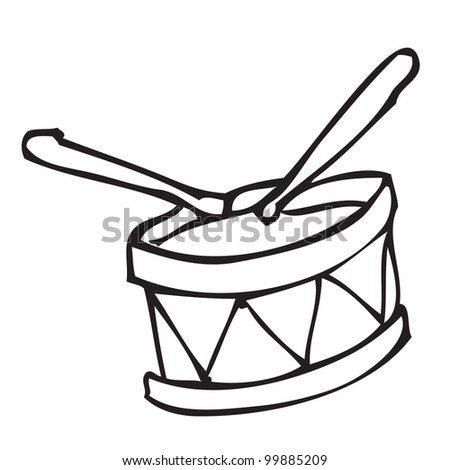 Drum Cartoon Stock Vector Illustration 99885209 : Shutterstock