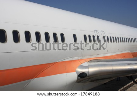 Airplane jet on the tarmac