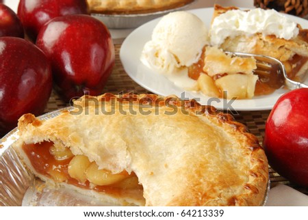 An apple pie, an American holiday food tradition