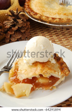 apple pie slice. stock photo : A slice of apple