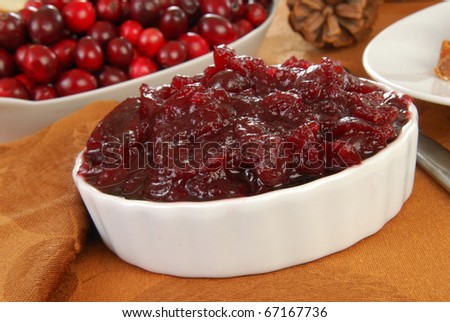 Cranberry sauce with whole cranberries
