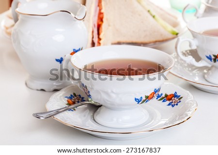 High tea set with dessert, afternoon tea set