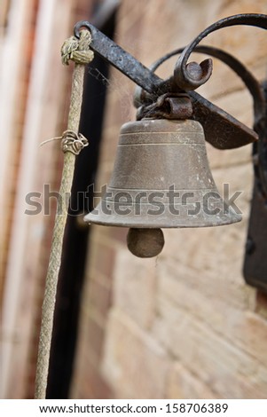 vintage bell outside my kitchen door