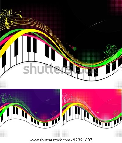 Abstract music background with piano