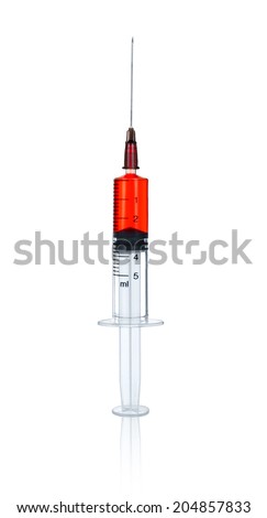 syringes isolated on white