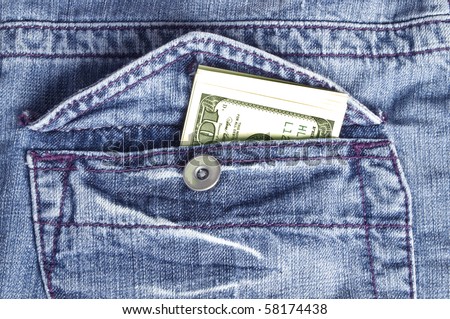 money in pocket