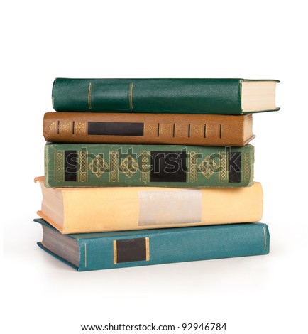Stack tack of books isolated on the white backgroundof books isolated on the white background
