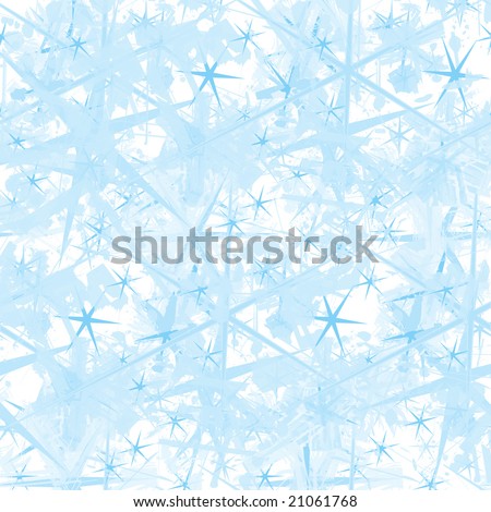 Illustration with Ice Stars frosting on a window.
