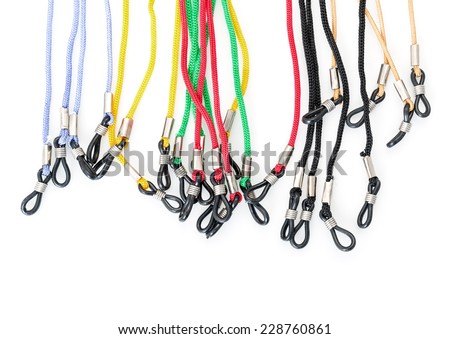 Colorful Cords with a Loops for Eyeglasses, close up