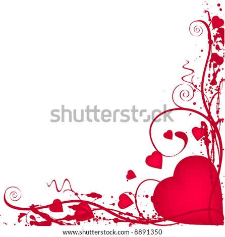 Love Picture Frame on Love Heart Grunge Border Stock Vector 8891350   Shutterstock