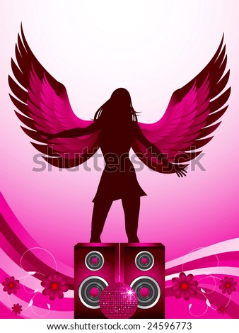 stock-vector-female-silhouette-with-pink-angel-wings-stood-behind-pink-speakers-and-disco-ball-24596773.jpg