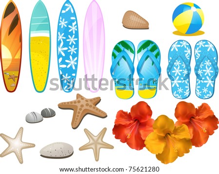 Hawaiian Flower Surfboard