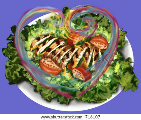 Light and healthy grilled chicken salad that's good for your heart!