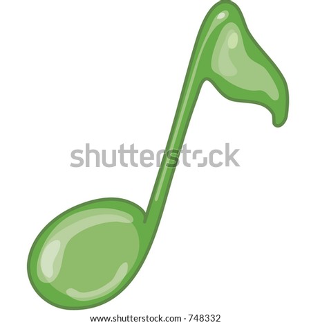 stock photo Stylized music note icon or symbol music note