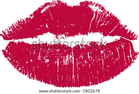 stock vector : Lipstick kiss