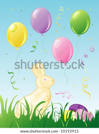 chocolate bunny cartoon. chocolate bunny in the