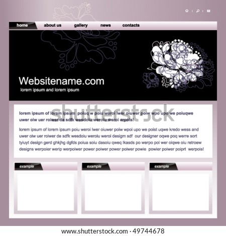 Vector web template