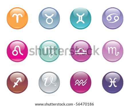 stock vector : Vector astrological icon set