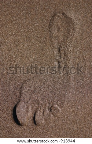 footprint of a woman