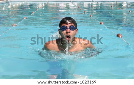 swimming man