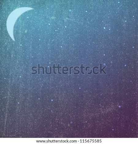 Grunge/vintage night background with moon