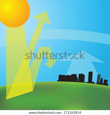 greenhouse effect vector illustration Global warming greenhouse effect vector illustration Global warming
