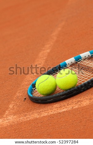 Tennis ball on Tennis court