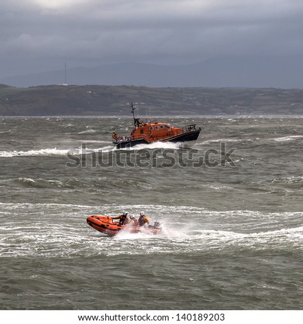 The Last Launch of the Robert and Violet lifeboat after 25 years of service at Moelfre