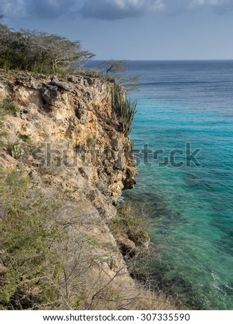 Bullenbaai coastal walk - Views around Curacao a small Caribbean Island in the ABC islands