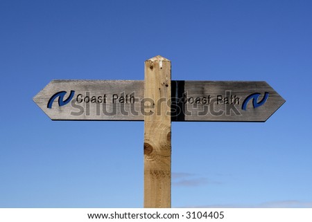 Coastal sign post