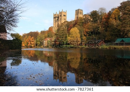 Autumn Reflections of Durham Cathedral in the River Wear