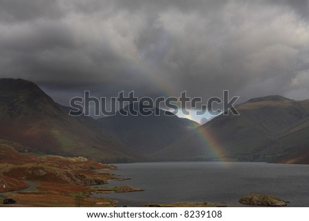 Wast Water Lake in the Lake District  in Autumn