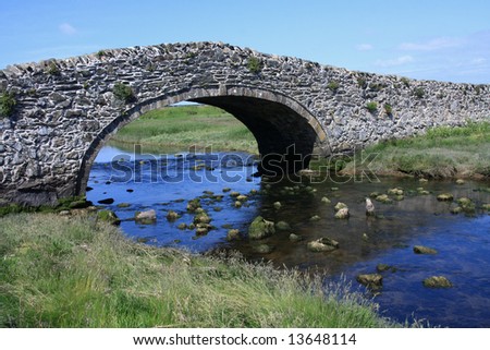 The old orginal bridge at Abberfraw Anglesey North wales