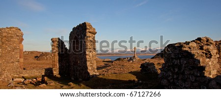Llandwyn Island a mystical and historic island with crosses lighthouses and ruins off Newborough Anglesey North wales