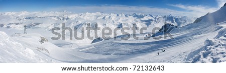 Views around Espace Killy the ski resorts of Tignes and Val D'Isere