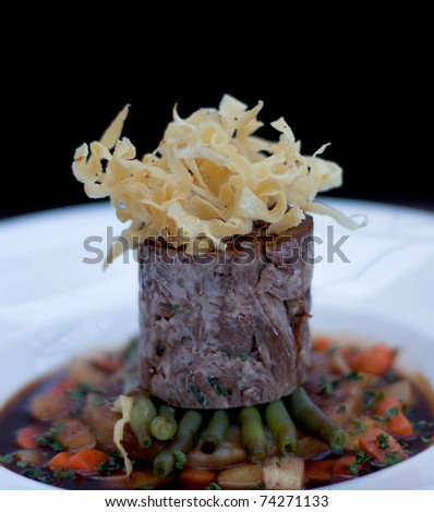 Close up Food Photography A plate of food Main course meat and vegtables