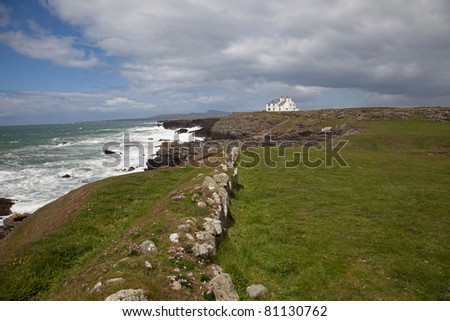 Coastal path around Anglesey near to Rhoscolyn Holy Island North Wales UK