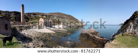 The old brick works at Porth Wen bay near Bull Bay on the Isle of Anglesey