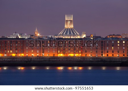 Liverpool City Centre View of the Albert Dock Merseyside England UK
