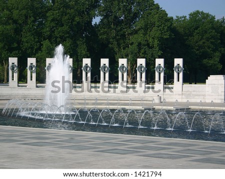 world war 2 memorial. stock photo : The World War II