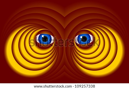 Abstract eyes on a dark red background. EPS version is available as ID 106820291.
