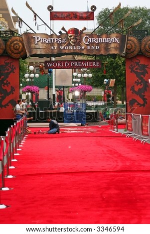 Red Carpet for Theater Seating for Pirates of the Caribbean: At World\'s End Movie Premiere