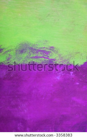 Grunge Background of Green and Purple Painted Wall