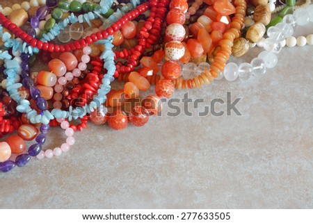 Gorgeous semiprecious stone beads for making jewelry