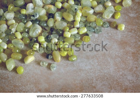Gorgeous green semiprecious stone beads for making jewelry