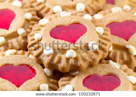 Tasty heart cookies