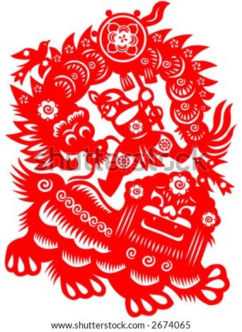 Lion Dance Vector. stock vector : Lion Dance